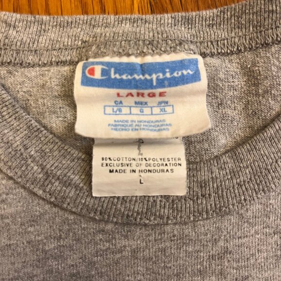 Champion Vintage Grey Tee, Large - Picture 4 of 4